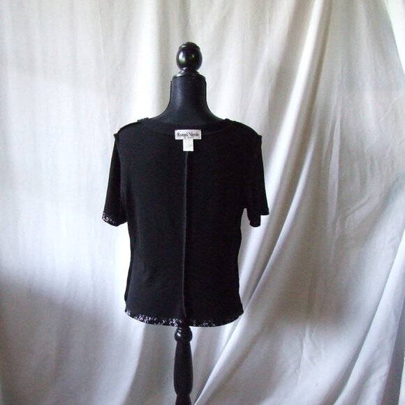 Ronnie Nicole blouse shirt top plus size silver black evening vintage whimsigoth - Picture 7 of 14